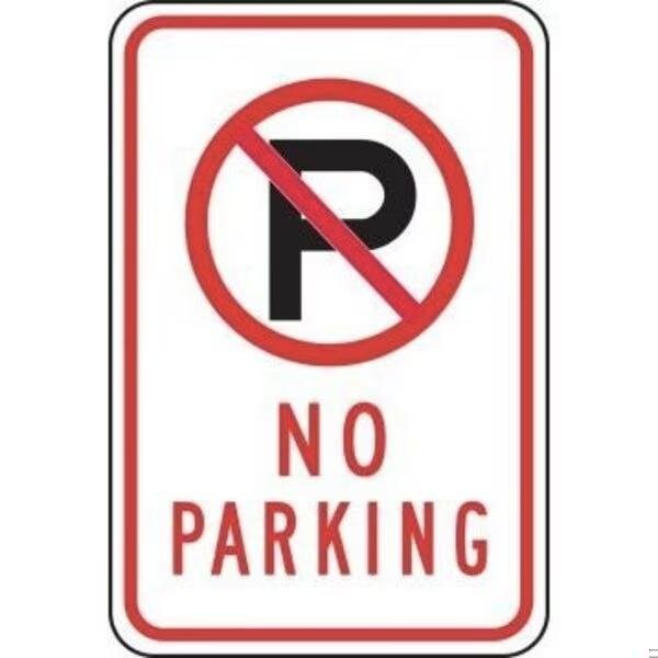 Accuform PARKING SIGN NO PARKING WITH SYMBOL FRP140RA FRP140RA - main